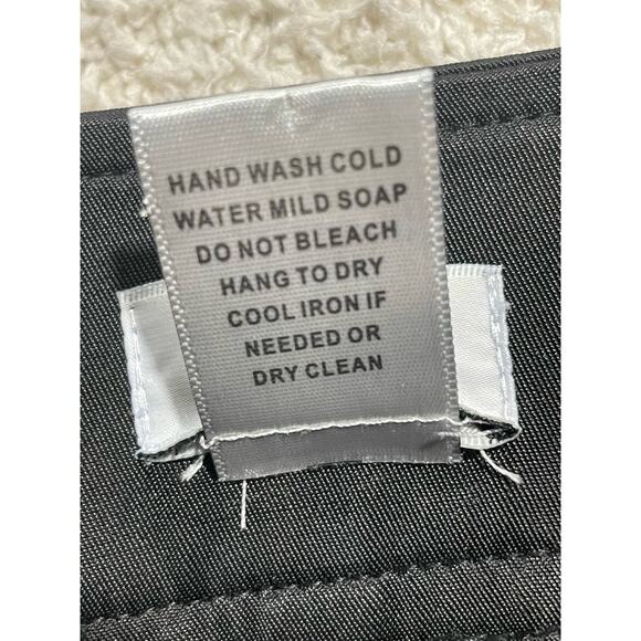 VTG Cache Womens Sz 12 Side Zip Wide Leg Crop Pants Stretch Black Gold Hardware - Picture 10 of 10